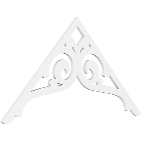 Ekena Millwork Pitch Bordeaux Architectural Grade PVC Gable Pediment, 60"W x 30"H x 1"P (12/12) GPP060X030X100BOR